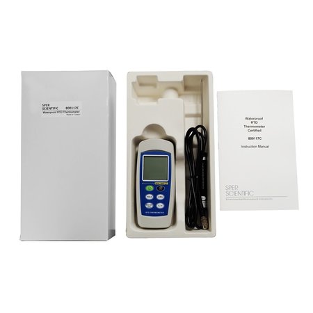 Sper Scientific Waterproof RTD Thermometer 800117C